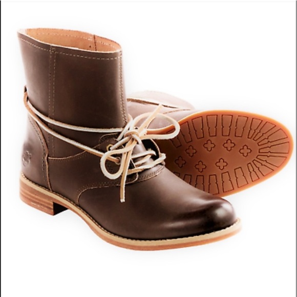Timberland Earthkeepers Savill Hill Leather Lace Up Moto Ankle Boots Size 6 - Picture 3 of 14